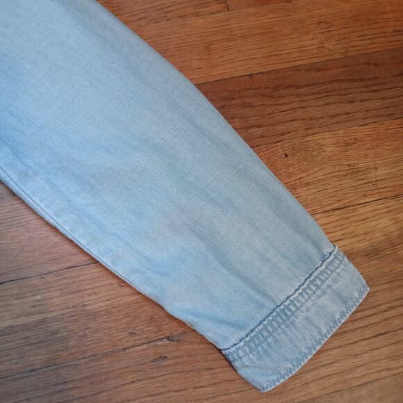CLOTH & STONE Long Sleeve Point Collar Chambray tencel Shirt (S) - Picture 12 of 16